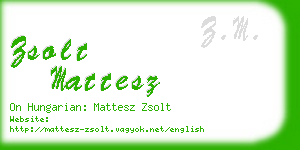 zsolt mattesz business card